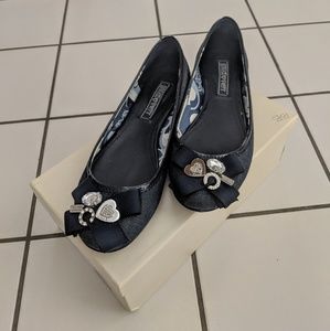 Coach Denim Ballet Flats